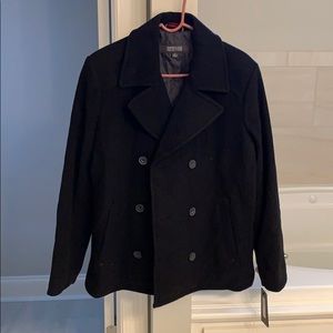 Kenneth Cole Reaction Black Wool Coat
